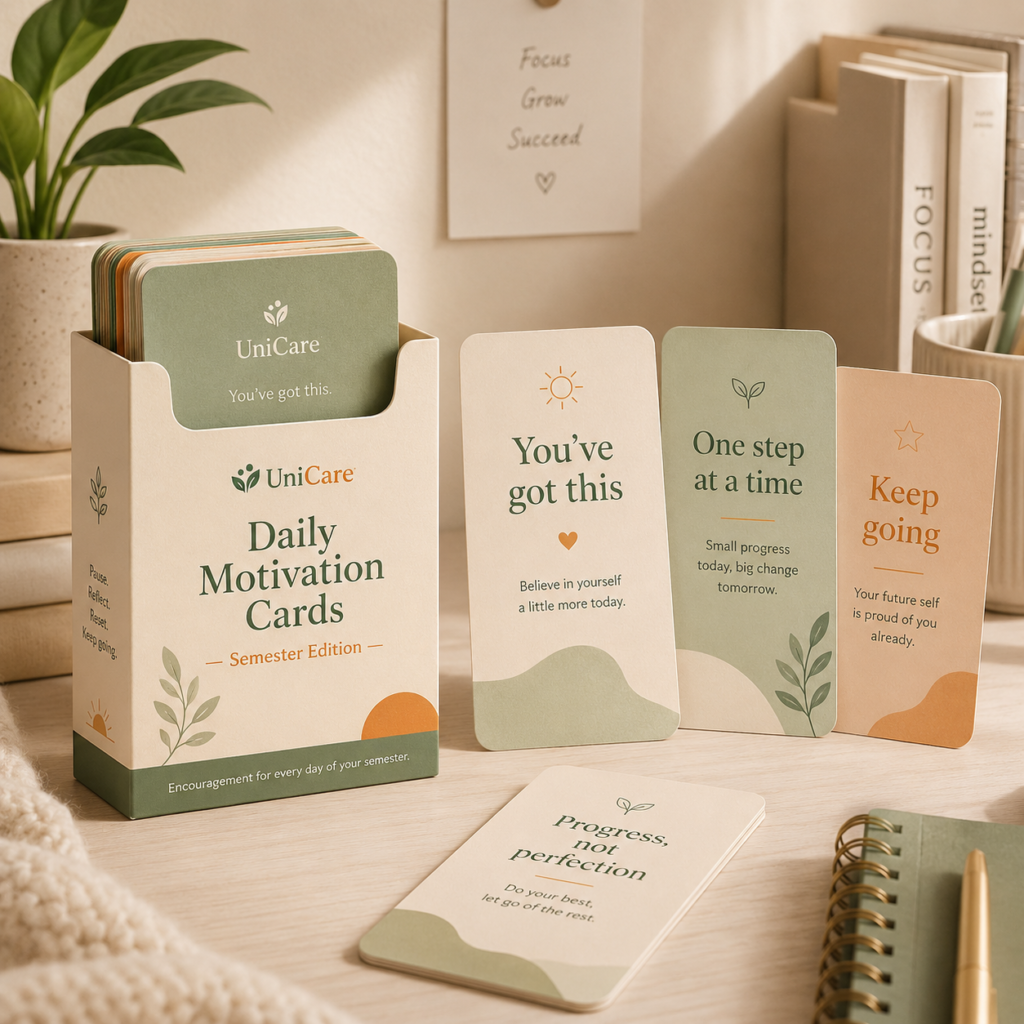 Daily Motivation Cards for student encouragement and study motivation