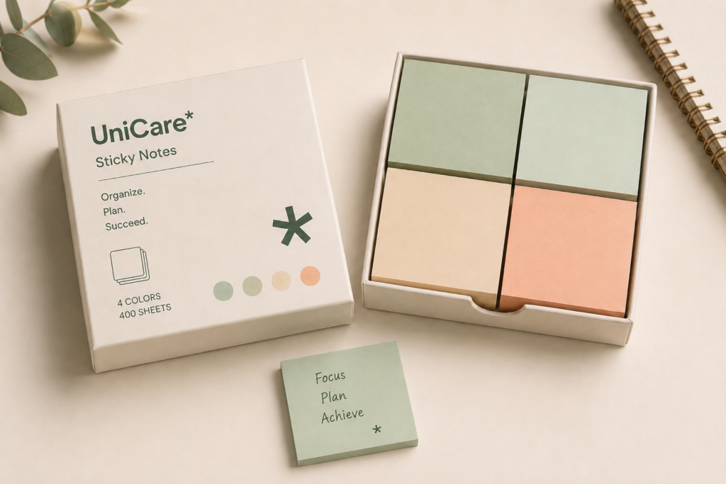 Sticky Notes Set for student planning and study organisation