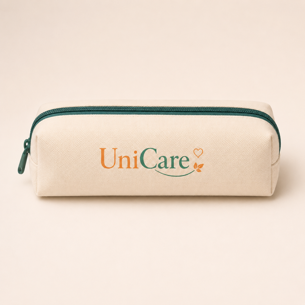UniCare Pouch for pens, flashcards, sticky notes, and small study essentials