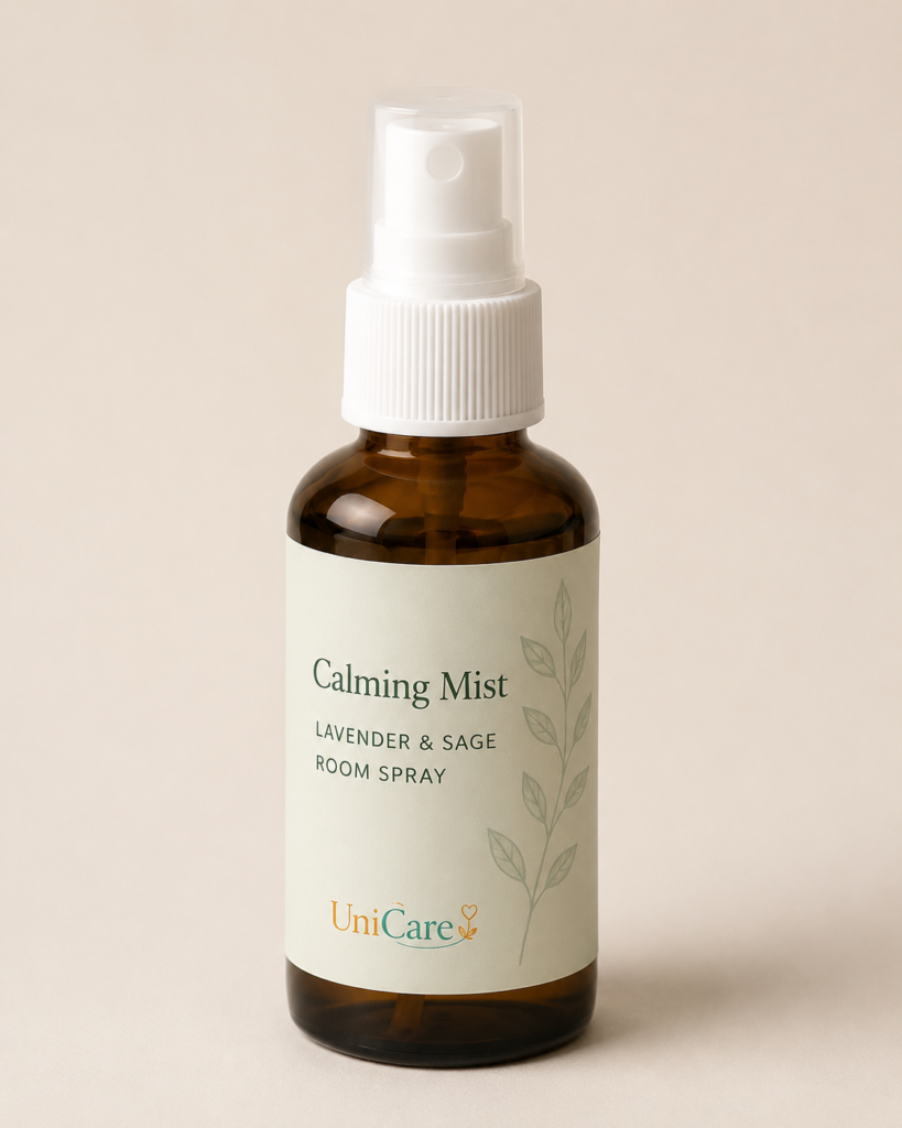 Calming Mist for student self-care routines and relaxing study spaces