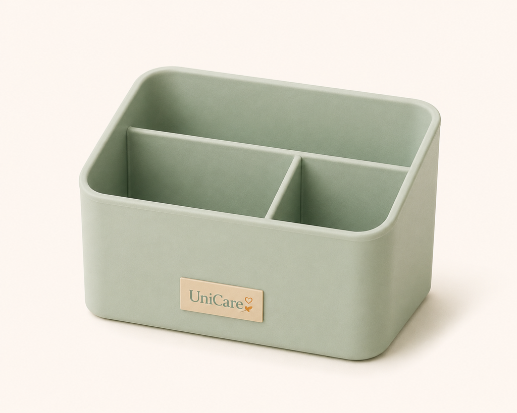 Desk Organizer for student pens, chargers, sticky notes, and stationery