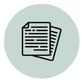Stack of papers icon representing study support for university students
