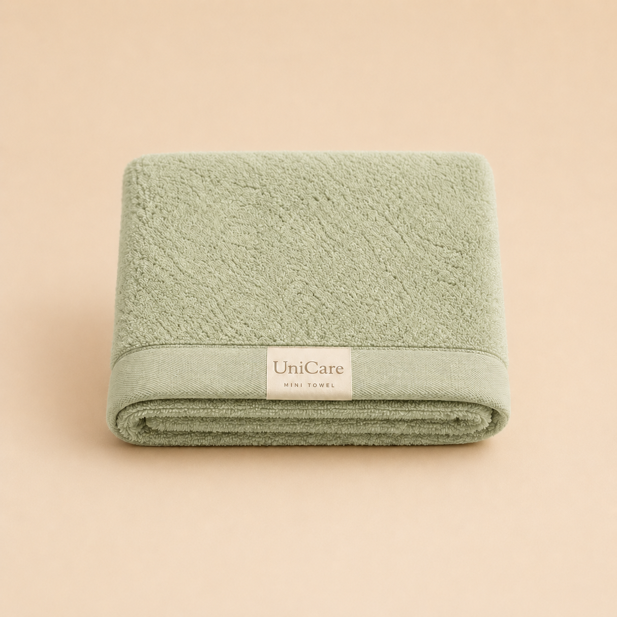 Green Mini Towel for student dorm rooms and gym bags