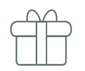Gift box icon representing thoughtful student kits